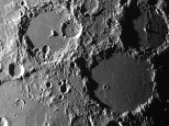 Craters Albategnius (dia 136 Km), Ptolemaeus (dia 153 Km) and Alphonsus (dia 118 Km).
