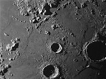 Craters Autolycus (dia 39Km), Aristillus (dia 55 Km) and Archimedes (dia 83 Km)