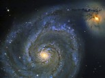 M51 Whirlpool galaxy with 1.4m scope