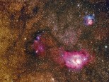 The Lagoon Nebula Messier 8 and M20