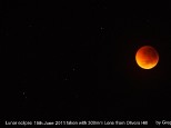 Lunar eclipse at Olivers Hill