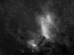 IC 4628 also known as Gum 56 and The Prawn Nebula. 2:20 Ha exposure with AT12IN.