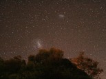 Small and Large Magellanic clouds taken with Canon EOS 400 DSLR.