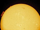 Sun, 23 oct 2015, Lunt 100 Ha scope, Single exp. Canon 550d.