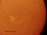 Sun 5 Nov 2015, Lunt 100 Ha scope, Single exp. Canon 550d