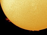 Sun, 18 Nov 2015, Lunt 100 Ha scope, single exp. Canon 550d.