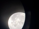 Moon through a 10" Dobsonian telescope