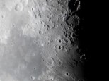 Moon through a 10" Dobsonian telescope using x2 barlow and sony a5000 camera