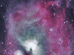 M42 Orion nebula 30x120 sec exposures taken with skywatcher esprit 120mm, Zwo asi294mc pro with eq6r mount.