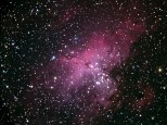 The Eagle Nebula or Messier 16, it's a young open cluster of stars in the constellation Serpens