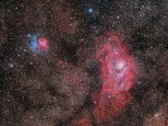 Lagoon and Trifid nebula