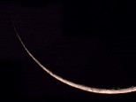 Thin crescent Moon, 30hr 5m before new, 18 March 2007, Bright, Vic