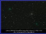 Comet C/2008 Q3 (Garradd) passing galaxy Centaurus A, 10 & 11 June 2009