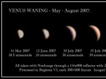 Phases of Venus, May-August 2007