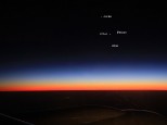 Four Planets in the pre-dawn sky. Imaged from 39,000ft over South Australia on the 17/5/2011