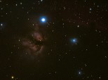 First attempt at Flame Nebula and Horse head nebula. Single exposure. No Filter
