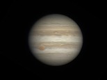 Jupiter from June 17th @ 07:56 EST Ringwood North. FL = 10.5 Meters. BINTEL Dobsonian 302 ZWO ASI034MC