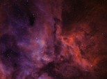 Part of the Eta Carina Nebula in bicolour Ha/OIII