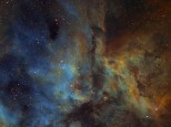 Part of the Eta Carina Nebula in HST palette